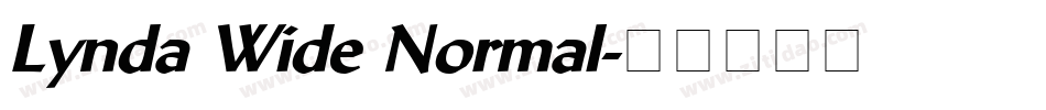 Lynda Wide Normal字体转换